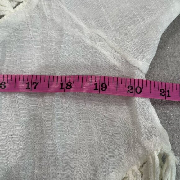 [L/XL]Papillon Blanc  3/4 Sleeve Crochet Blouse - Picture 5 of 7